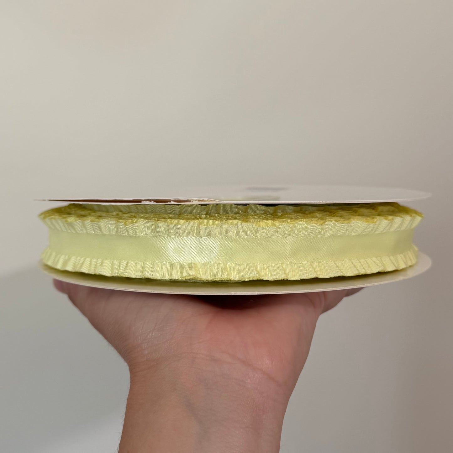 Light Yellow Double Ruffle - 7/8 inch
