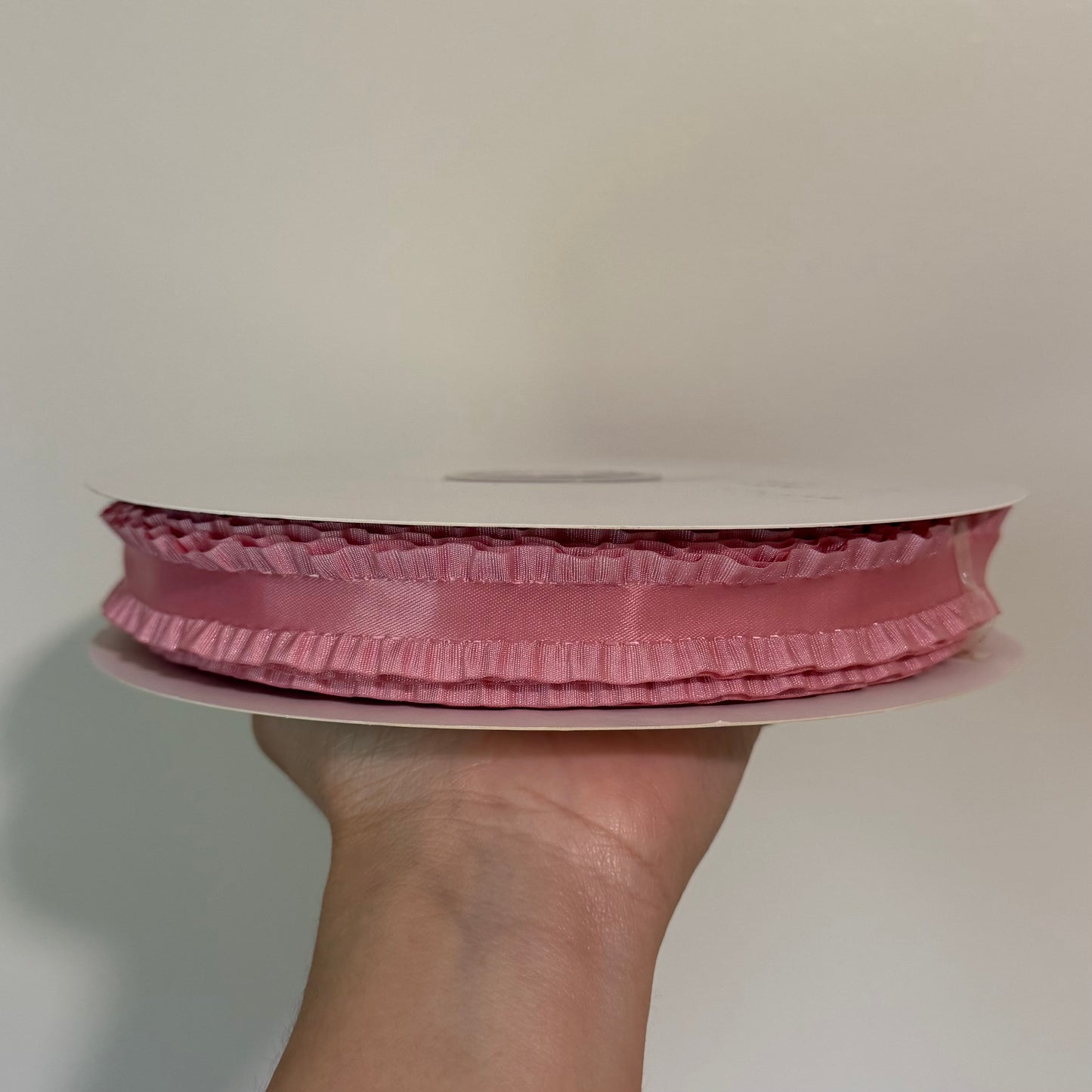 Blush Double Ruffle - 7/8 inch