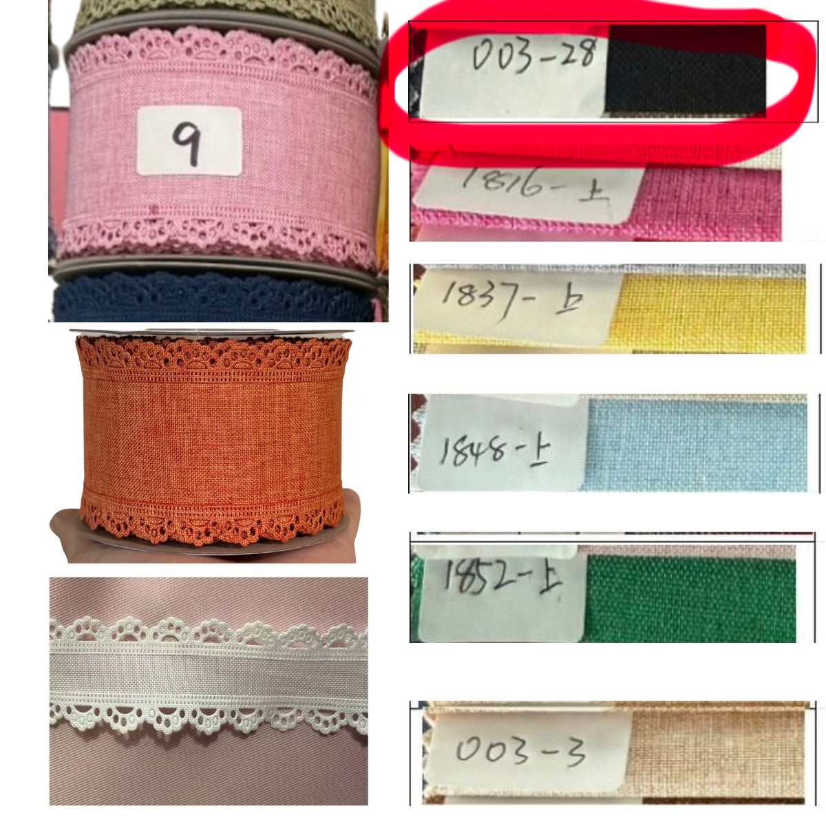 Black Thick Scalloped Edge - 1.5