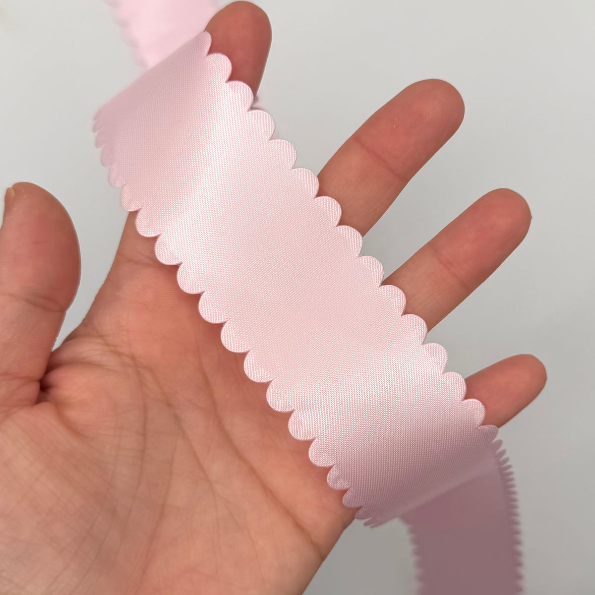 Lt Pink SATIN Scalloped Wave - 2