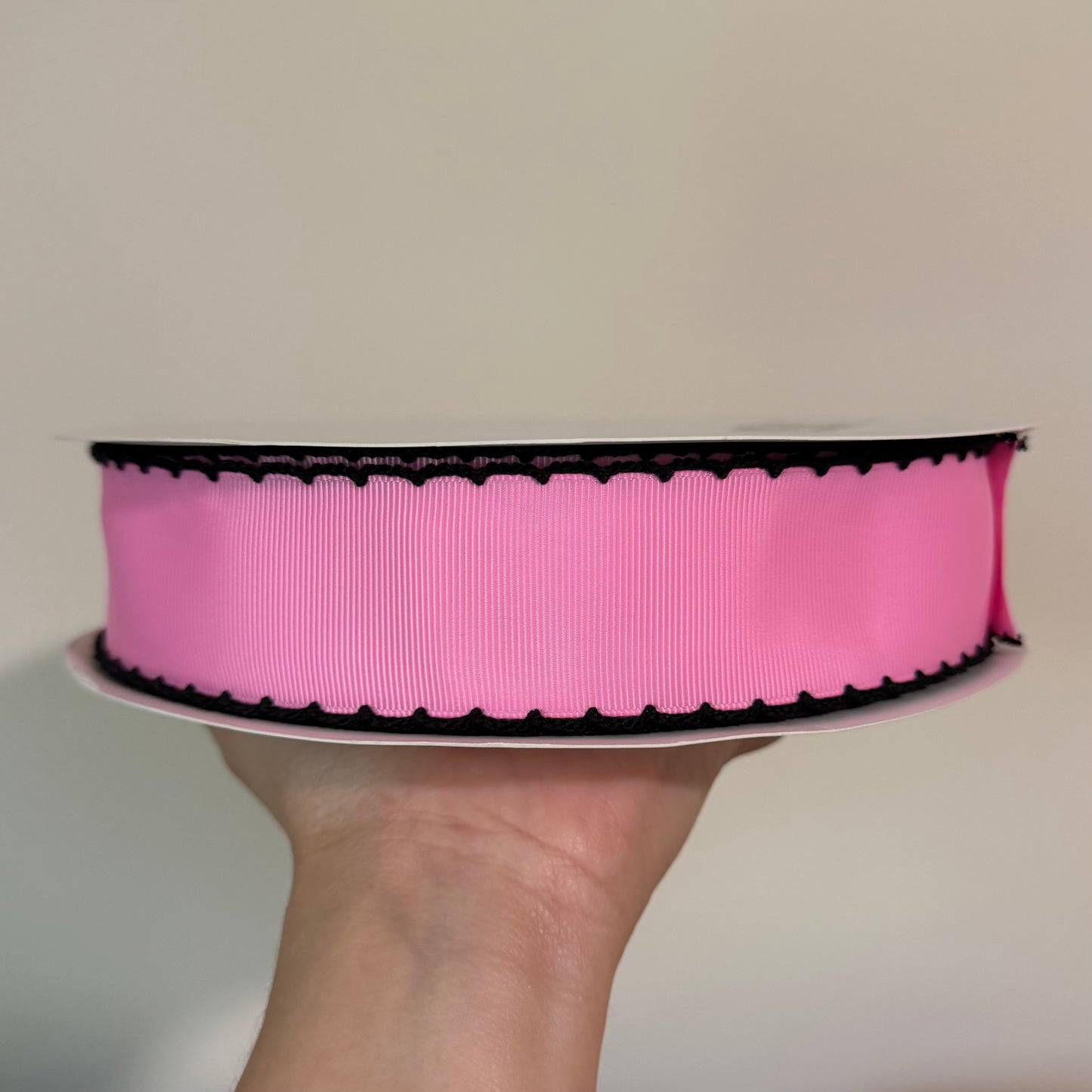 Geranium / Black Moonstitch - 1.5 inch