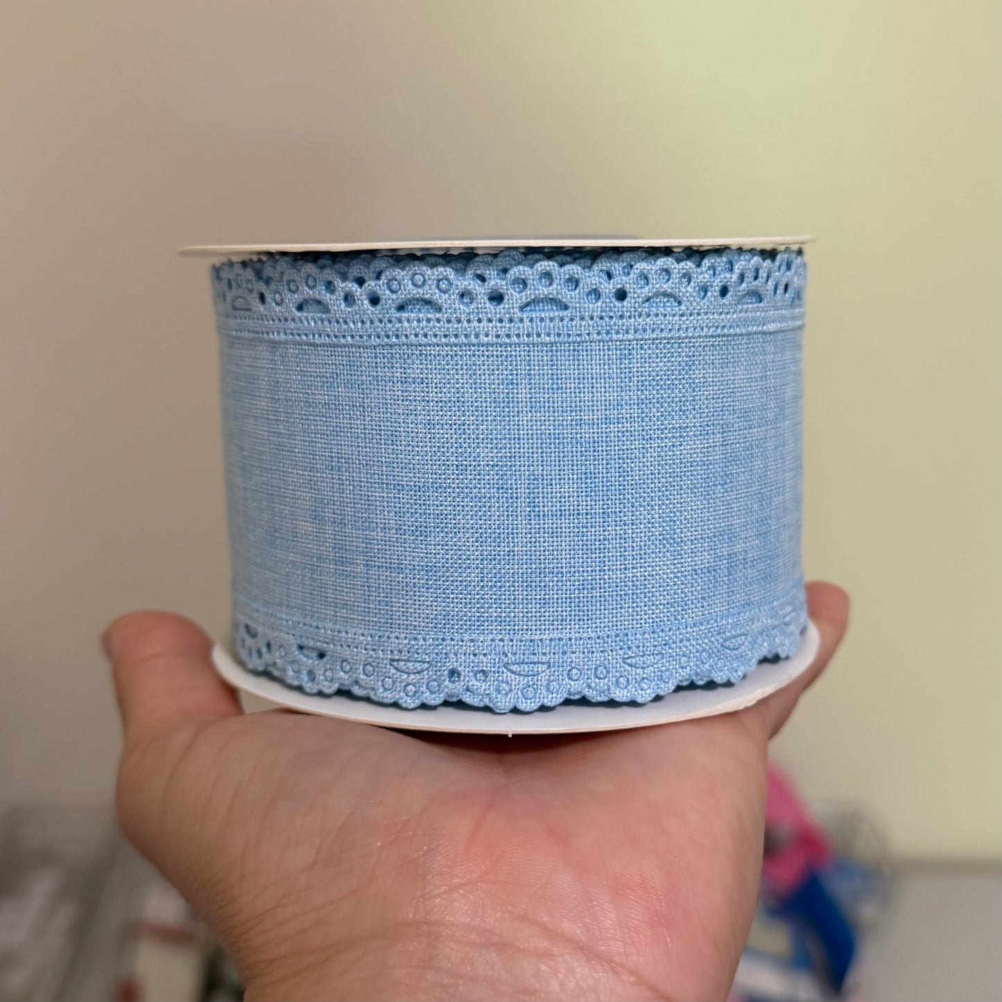 Light Blue Scalloped