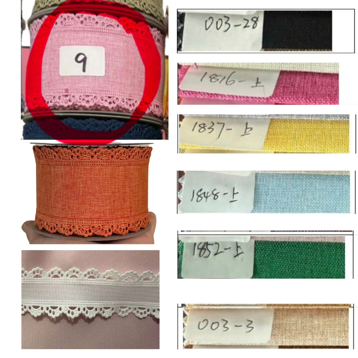 Pink Thick Scalloped Edge - 1.5