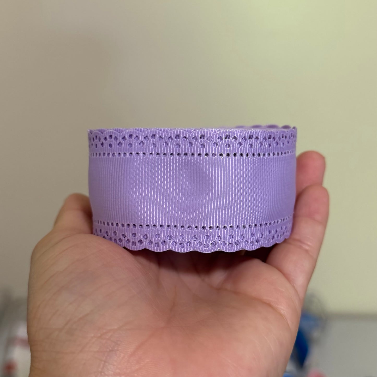 Lavender Grosgrain Scalloped