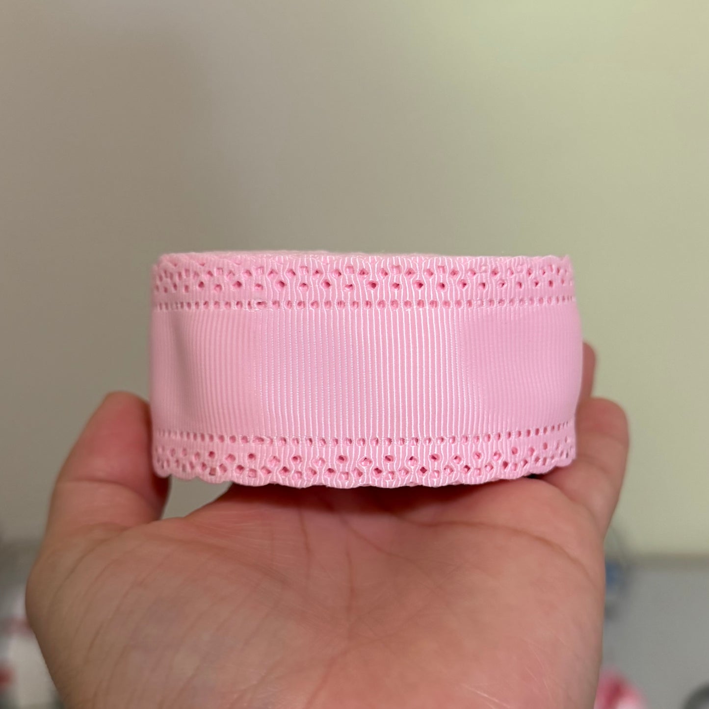 Pink Grosgrain Scalloped