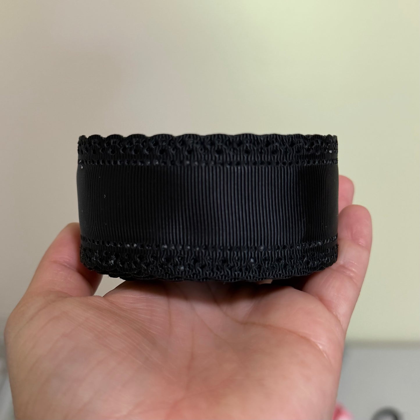 Black Grosgrain Scalloped