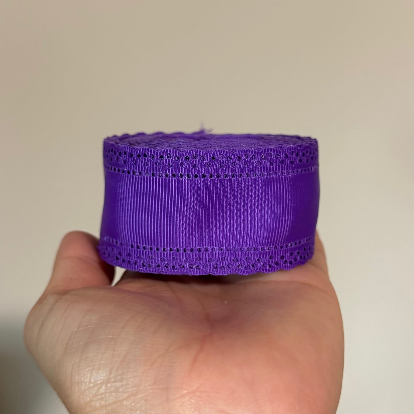 Purple Grosgrain Scalloped