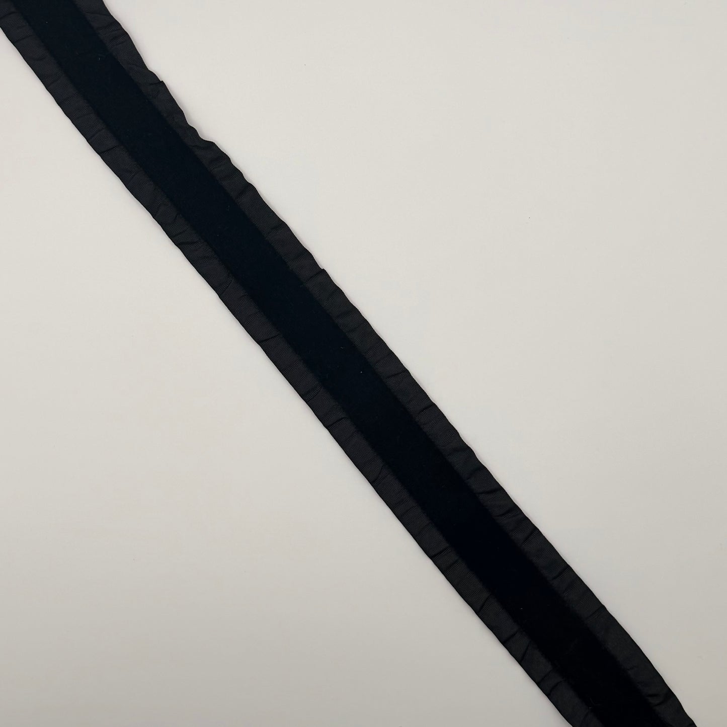 Black Velvet Double Ruffle - 1.5