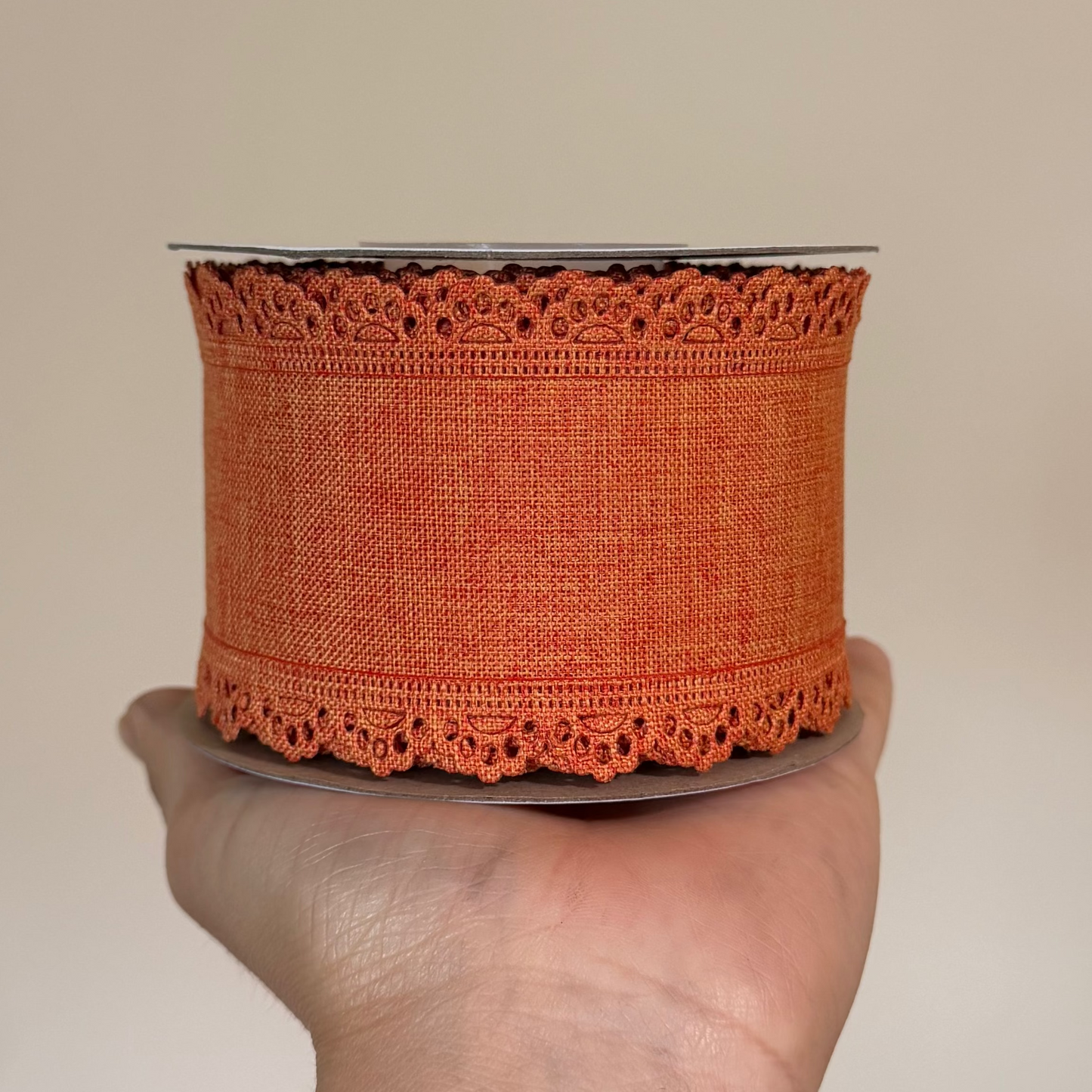 Burn Orange Scalloped