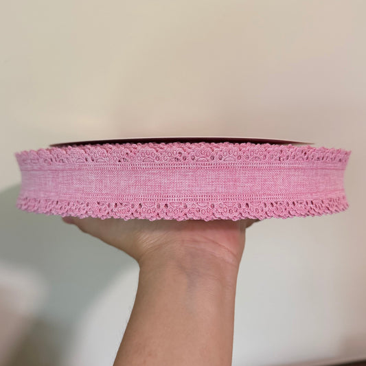 Pink Thick Scalloped Edge - 1.5