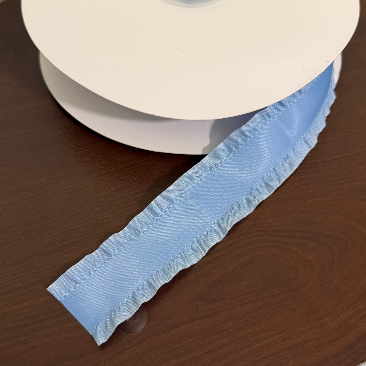 Dusty Blue Double Ruffle - 1.5