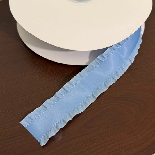 Dusty Blue Double Ruffle - 1.5