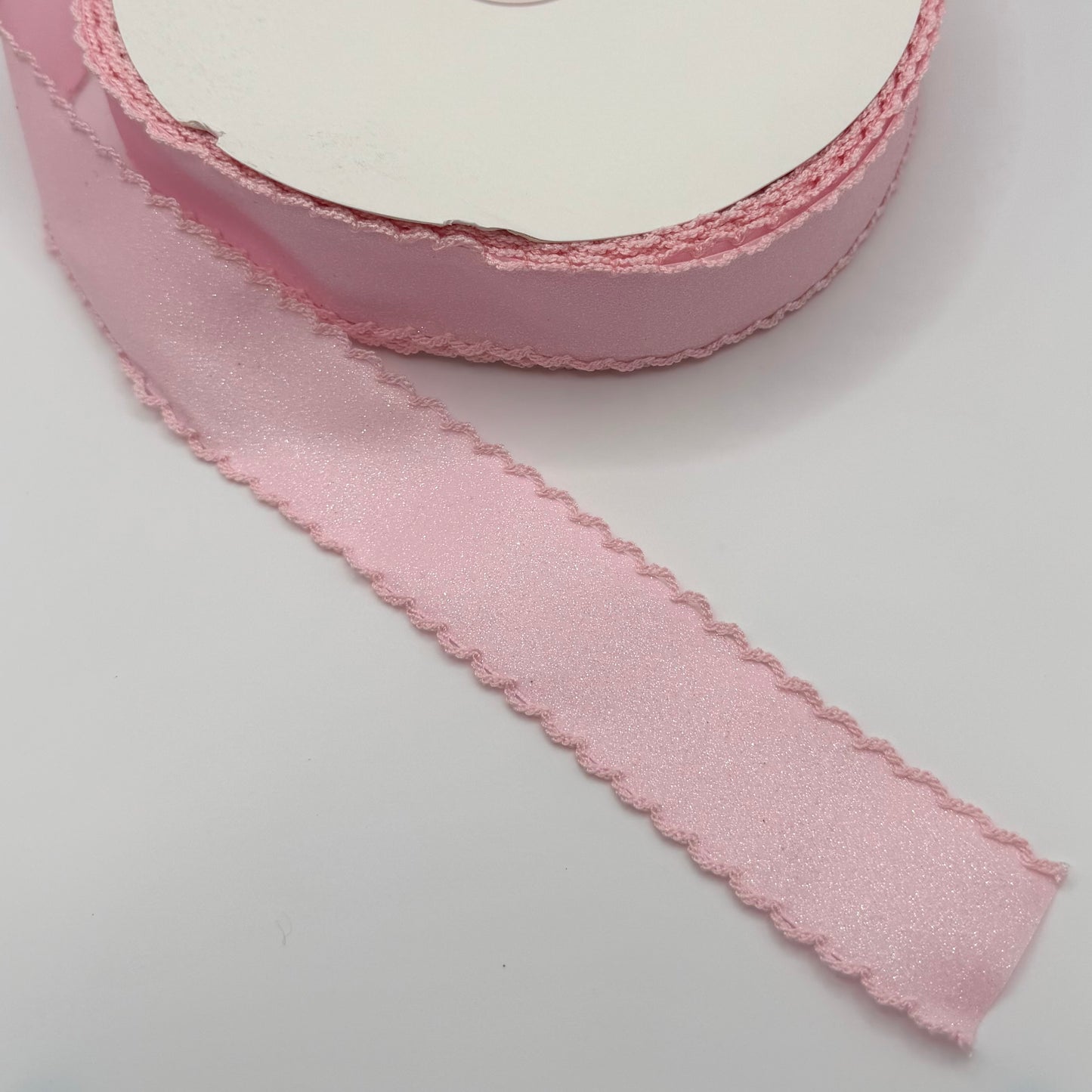 Pink GLITTER SATIN / Pink Moonstitch - 1.5
