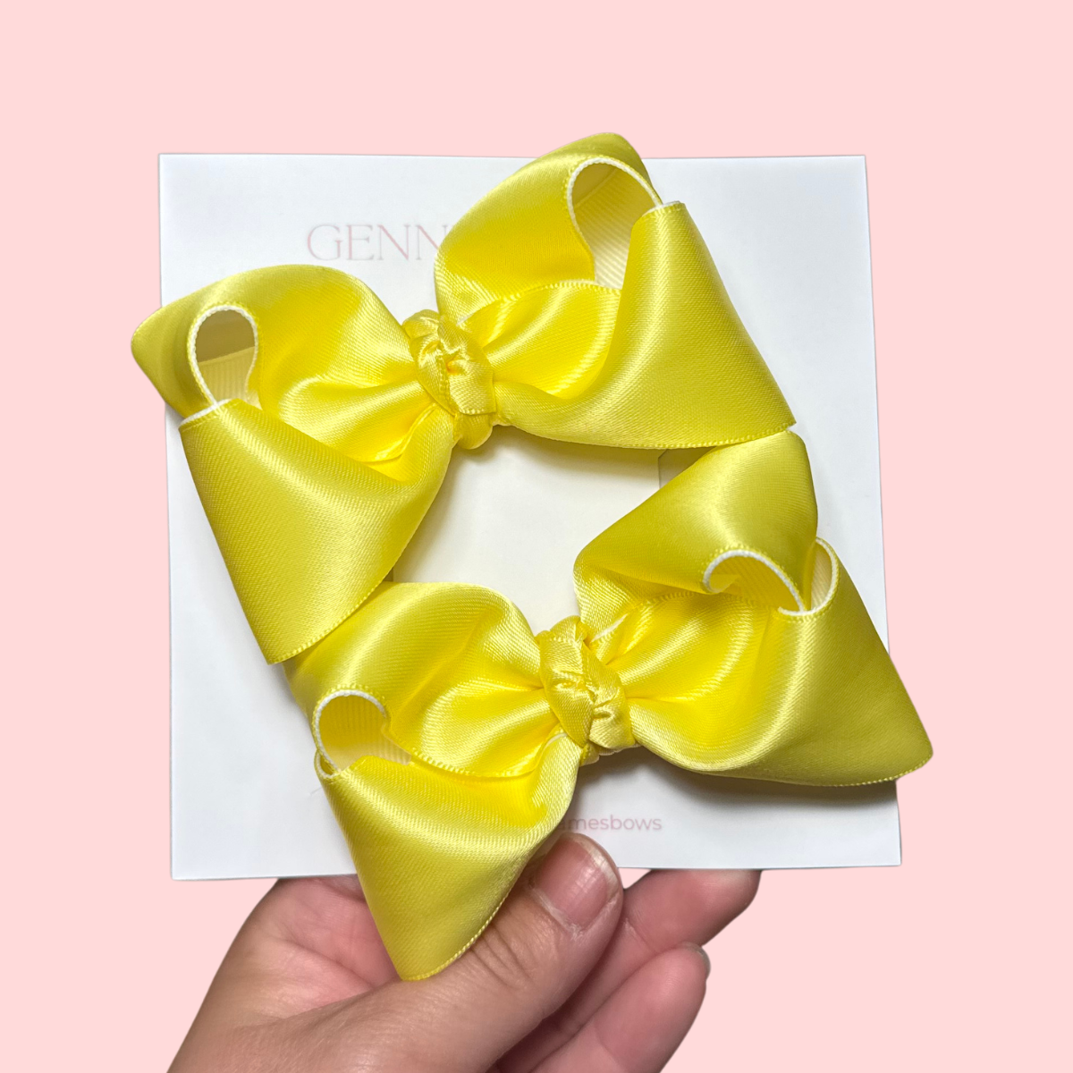 Lemon Yellow Satin (Piggy & Baby)
