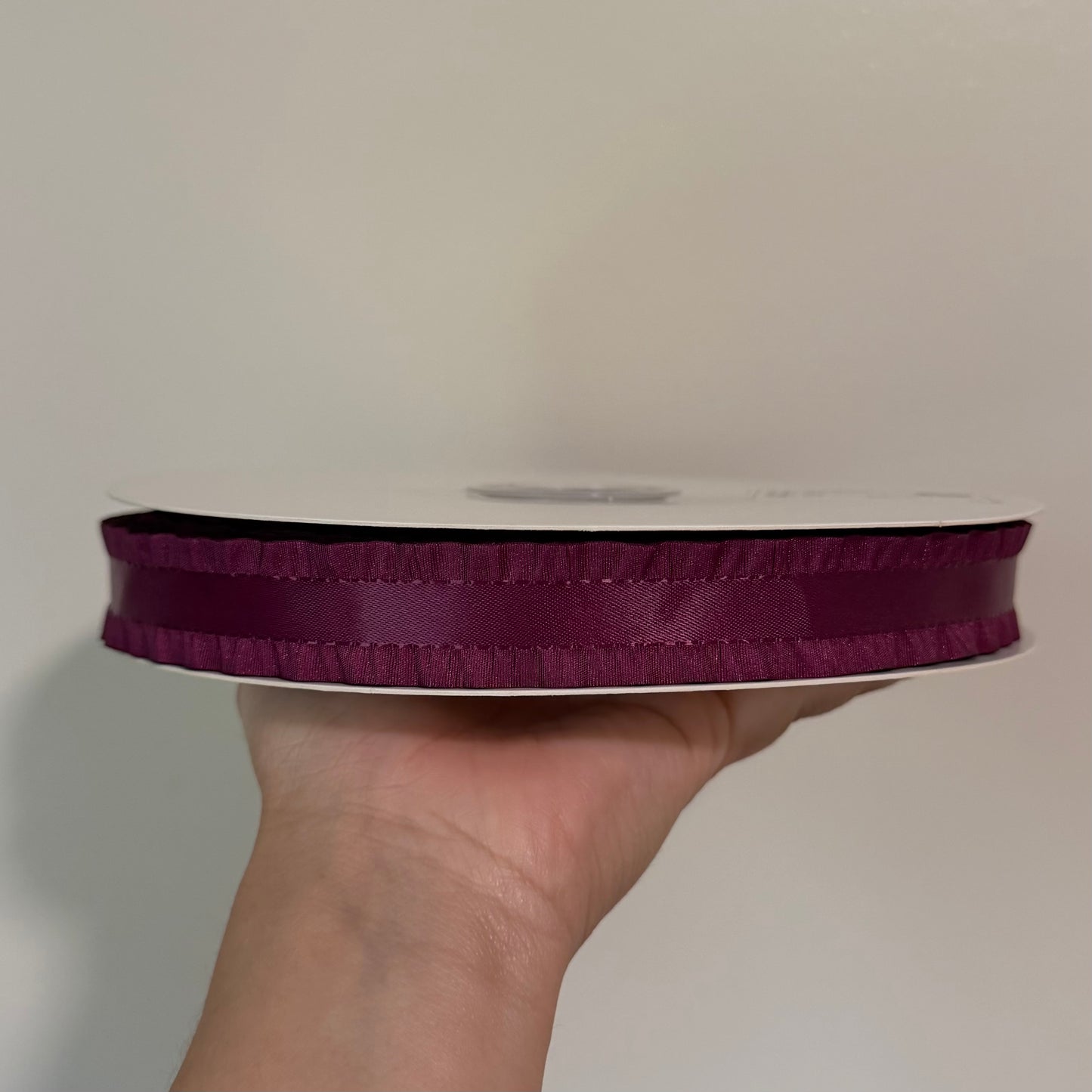 Wine Double Ruffle - 7/8 inch