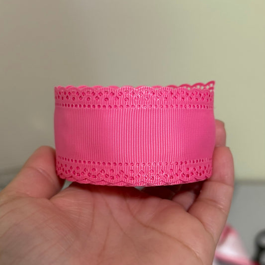 Hot Pink Grosgrain Scalloped