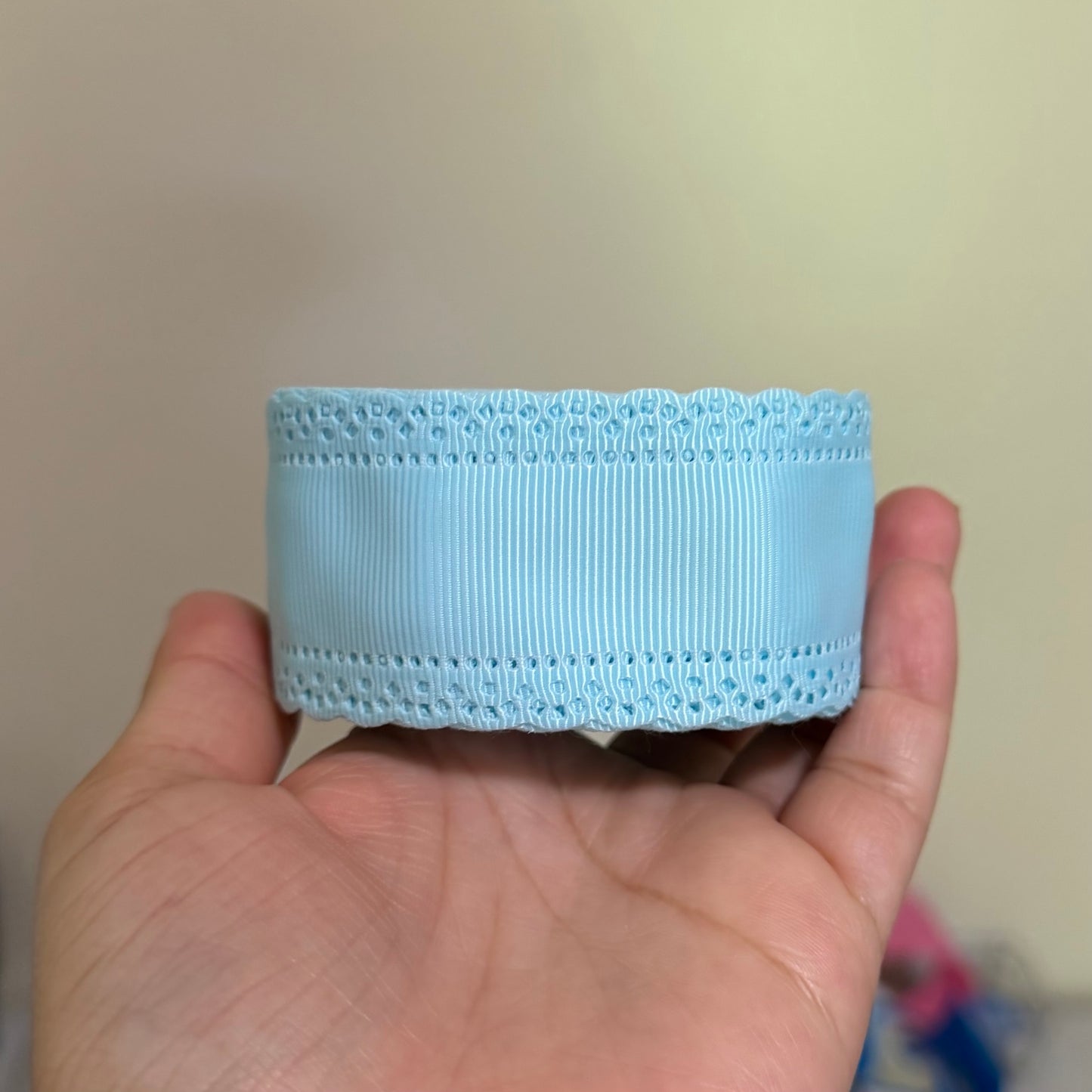Light Blue Grosgrain Scalloped