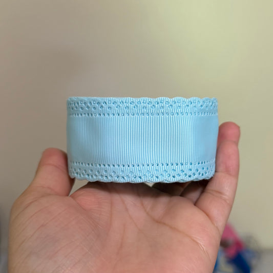 Light Blue Grosgrain Scalloped