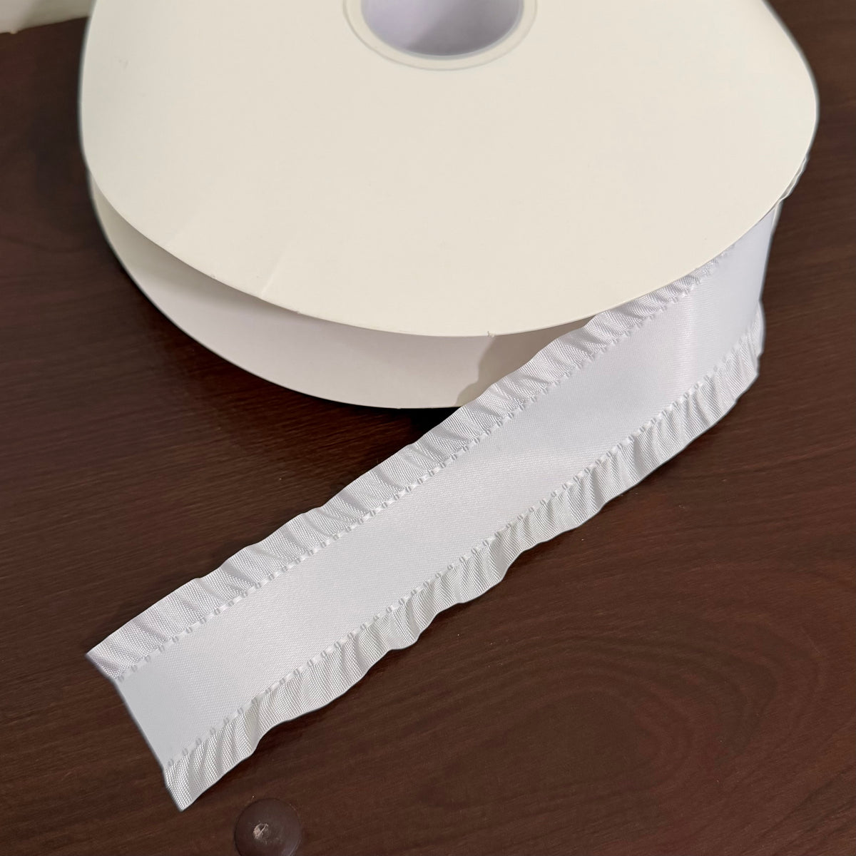 White Double Ruffle - 1.5