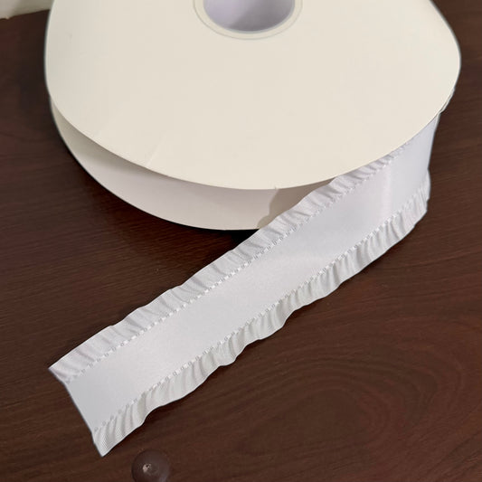 White Double Ruffle - 1.5