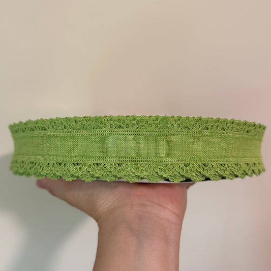 Bright Green Thick Scalloped Edge - 1.5