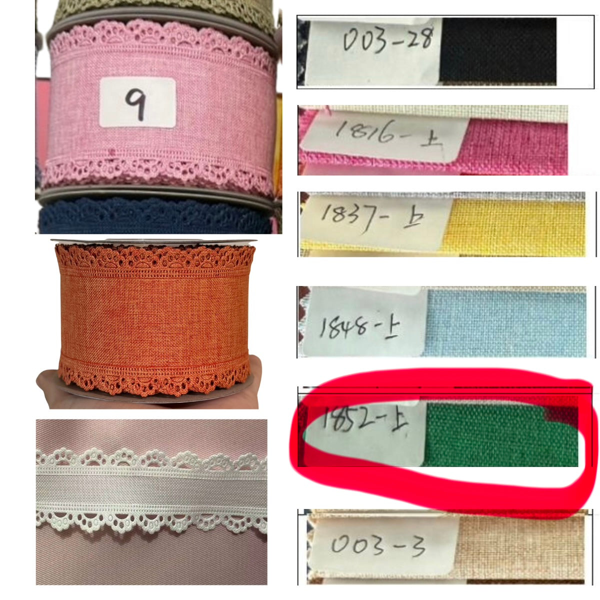 True Green Thick Scalloped Edge - 1.5
