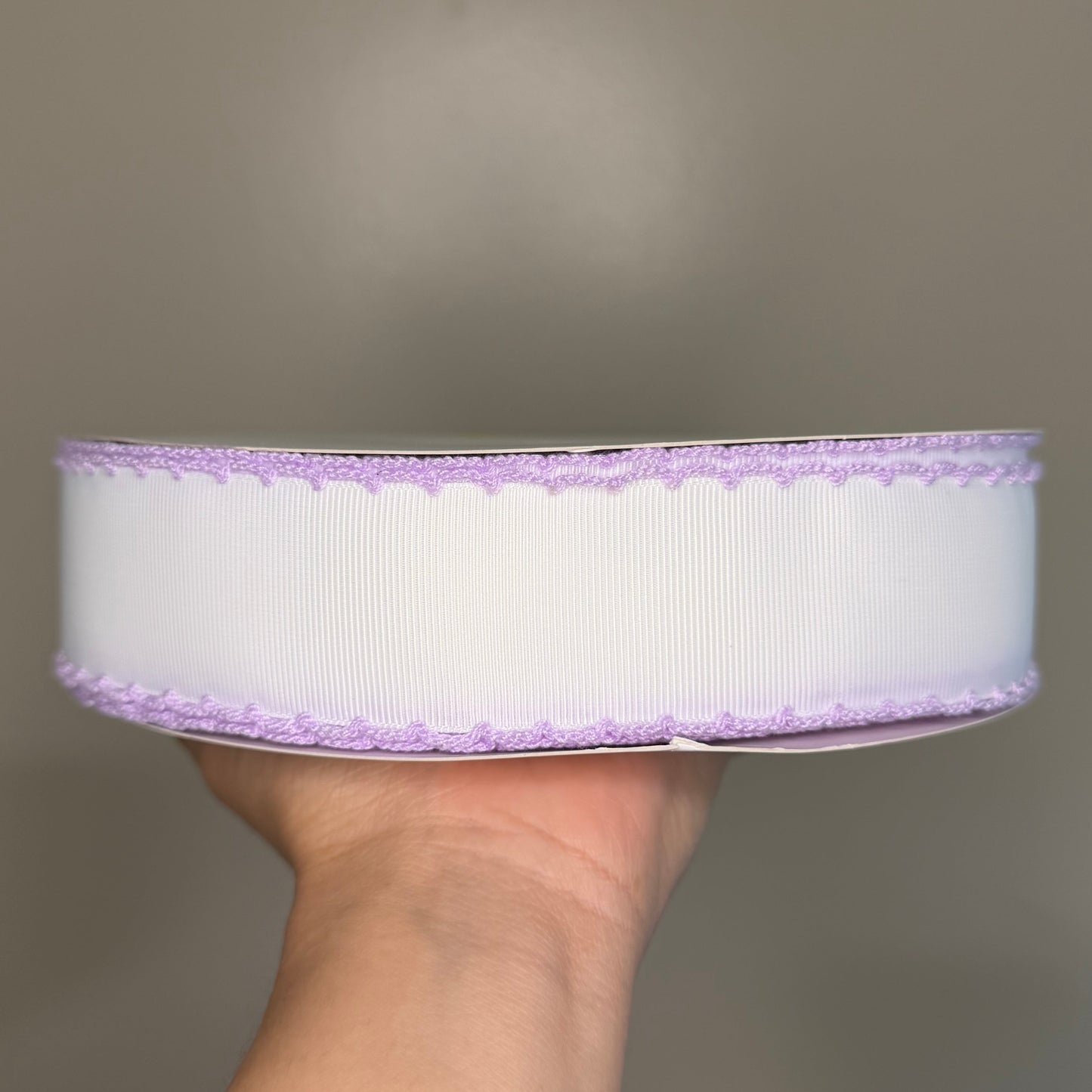 White / Lt Orchid Moonstitch - 1.5