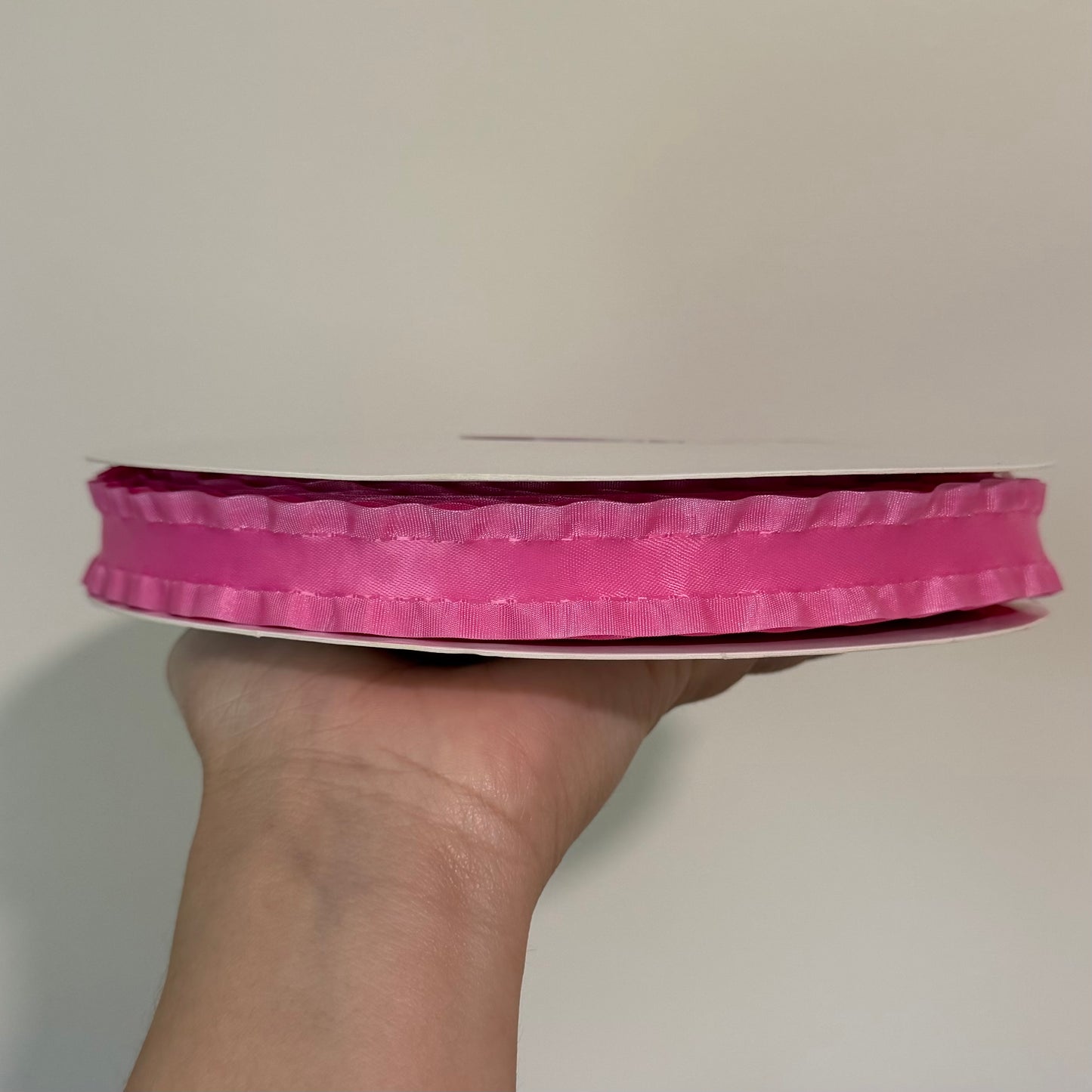Bright Pink Double Ruffle - 7/8 inch