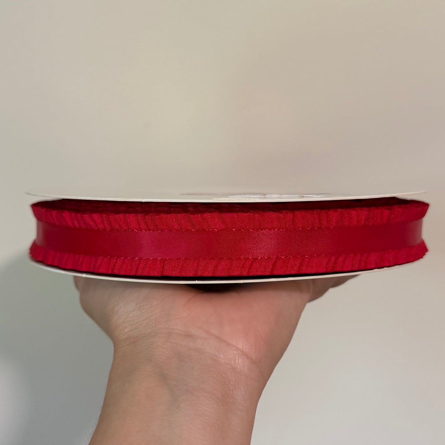 Red Double Ruffle - 7/8 inch