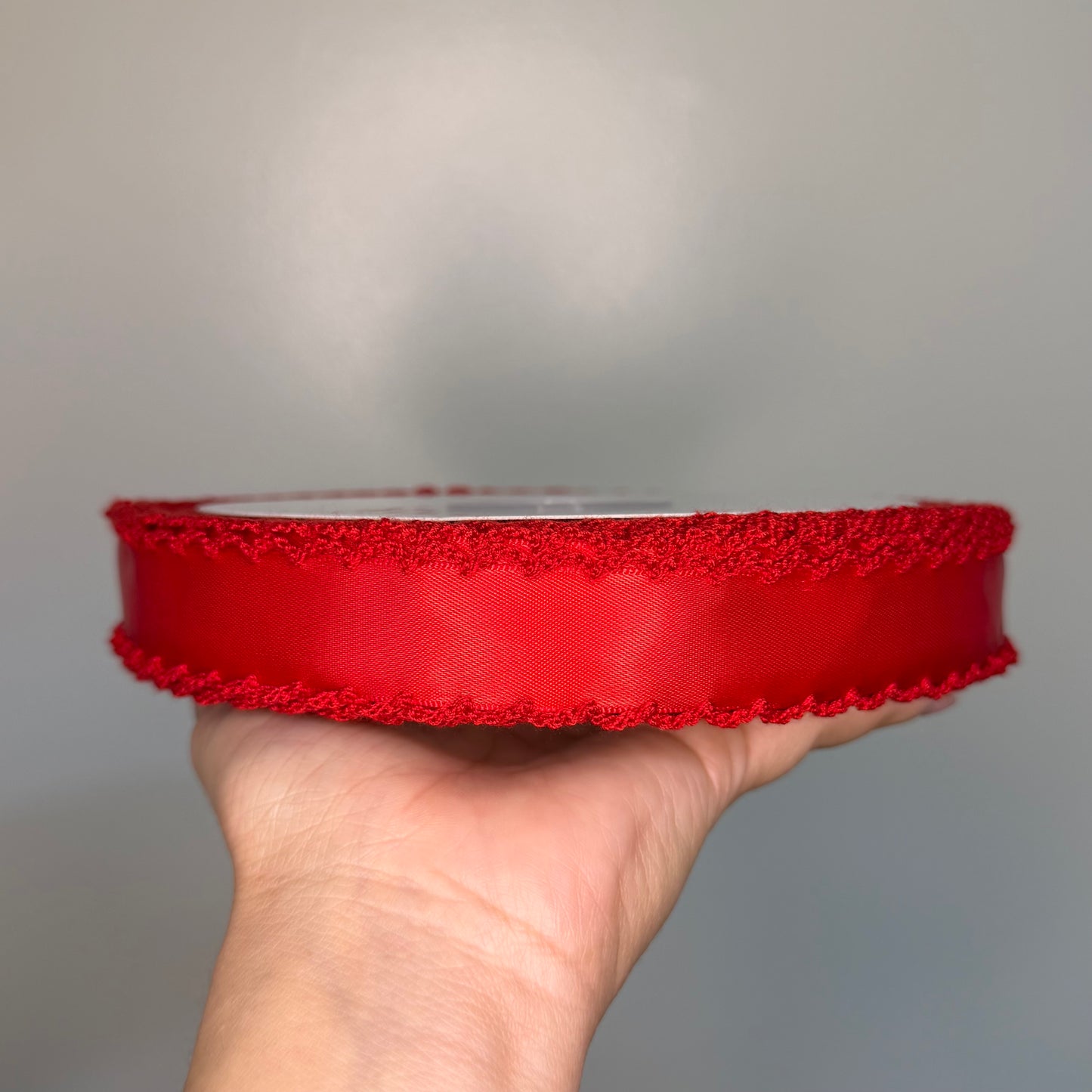 Red / Red SATIN Moonstitch - 7/8