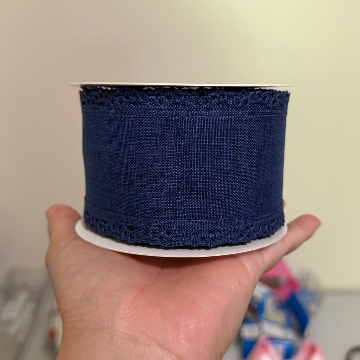 Navy Scalloped