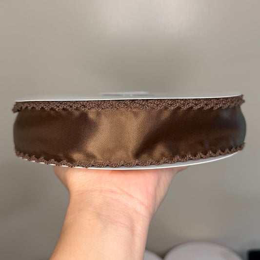 Brown / Brown SATIN Moonstitch - 1.5
