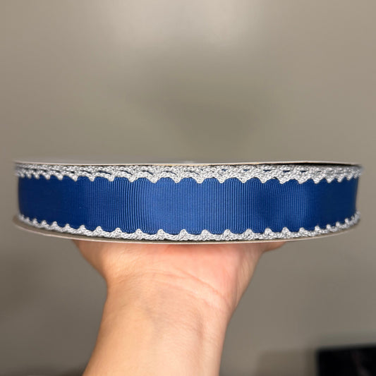 Lt Navy / Silver Moonstitch - 7/8