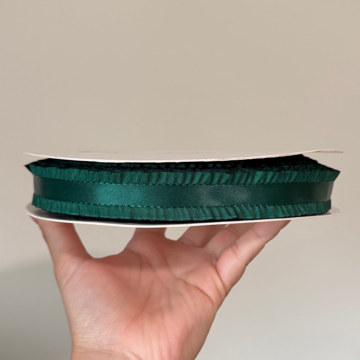 Hunter Green Double Ruffle - 7/8