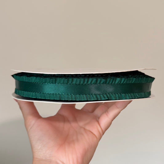 Hunter Green Double Ruffle - 7/8