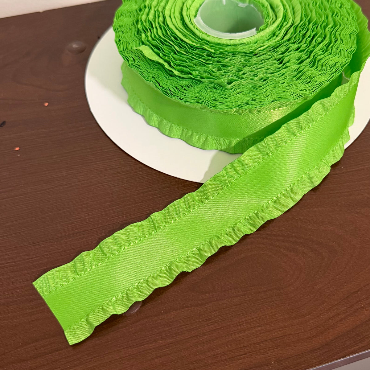 Bright Green Double Ruffle - 1.5
