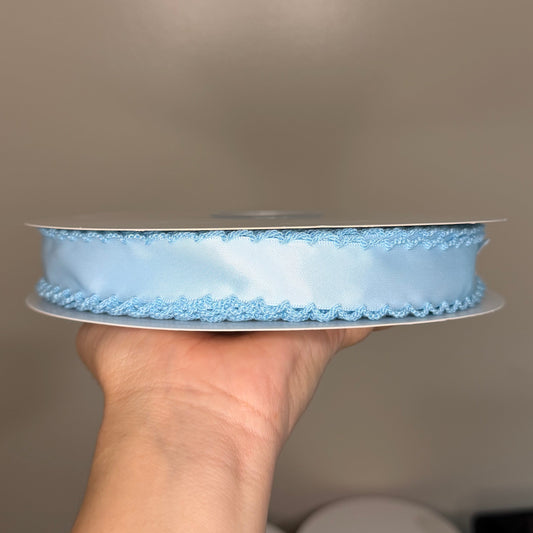 Lt Blue / Lt Blue SATIN Moonstitch - 7/8