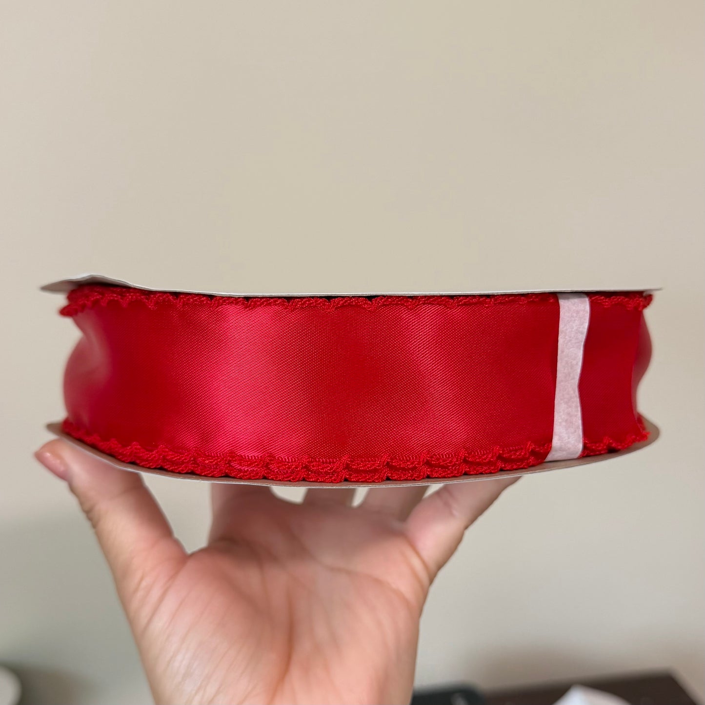 Red / Red SATIN Moonstitch - 1.5