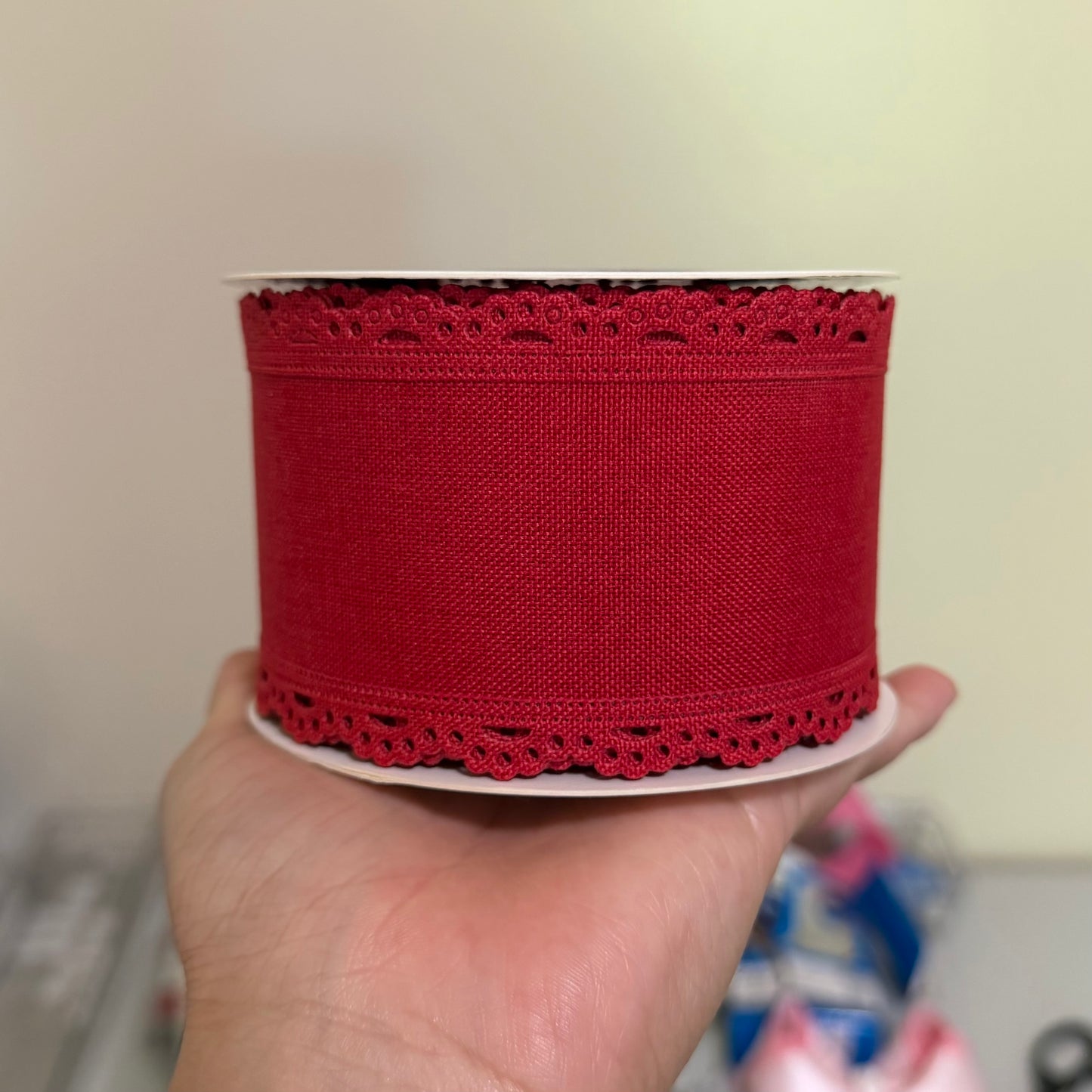 Red Scalloped