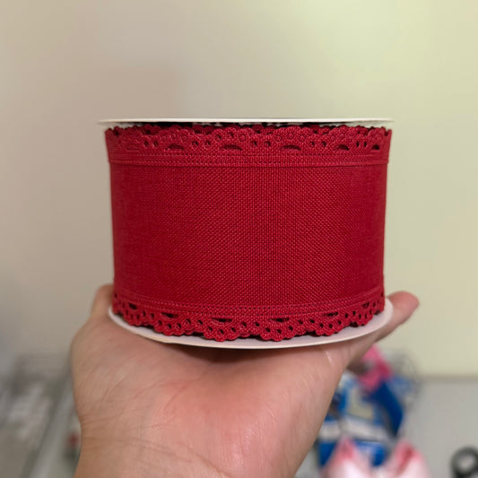 Red Scalloped