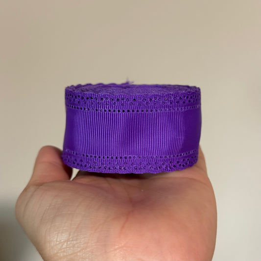 Purple Grosgrain Scalloped