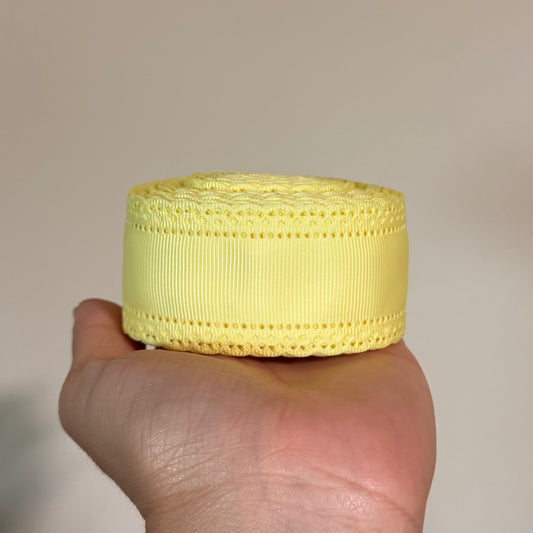 Baby Maize Grosgrain Scalloped