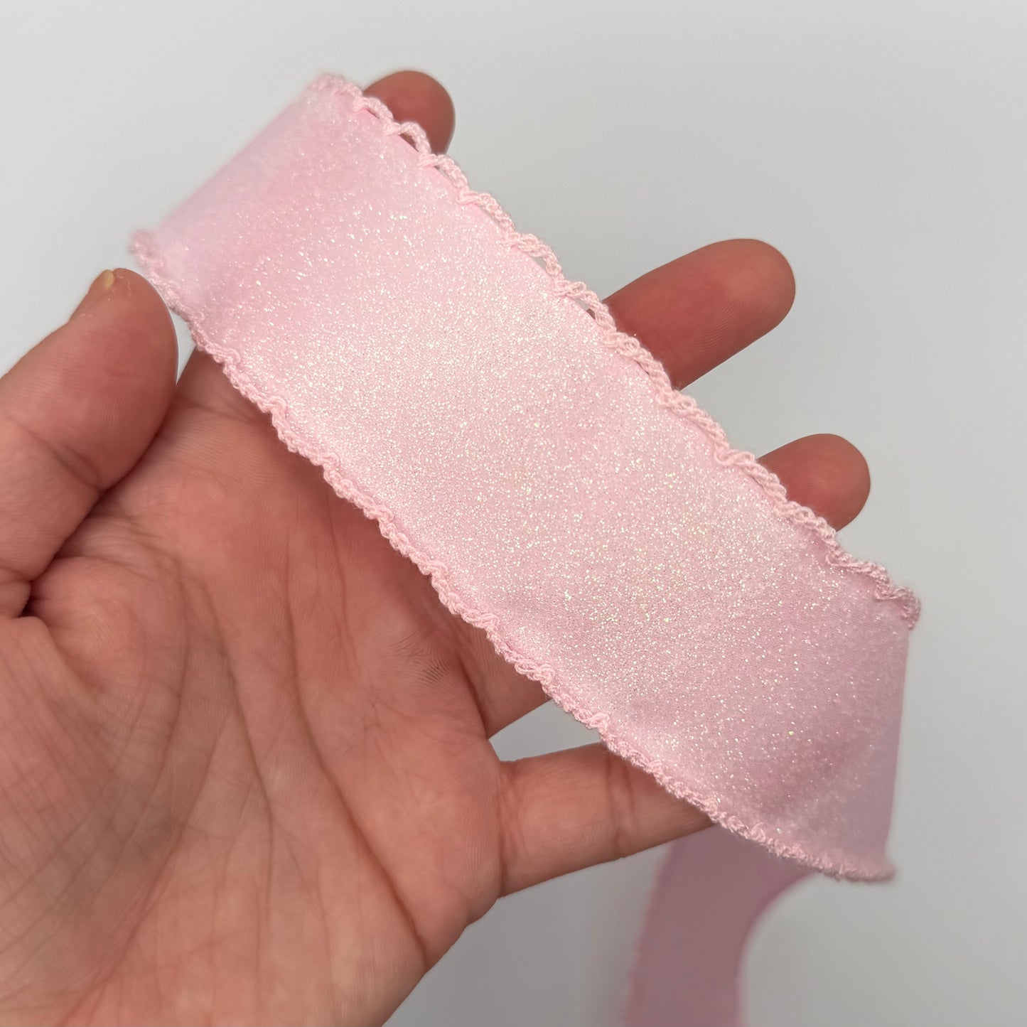 Pink GLITTER SATIN / Pink Moonstitch - 1.5