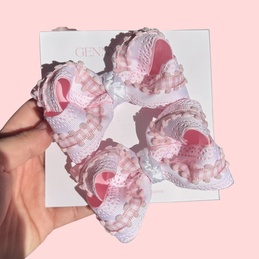 Spring Pink Gingham (Piggy & Baby)